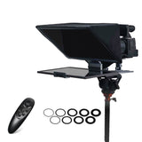 WELBORN 16-Inch Professional Teleprompter for Smartphone, DSLR, Mirrorless & Video Cameras | Bluetooth Remote | HD Beam Splitter Glass | Android/iOS Compatible | Universal 1/4" Mount