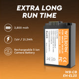 Welborn Camera Battery for Nikon EN-EL25 Battery Compatible with Nikon Z50 and Z Series Cameras