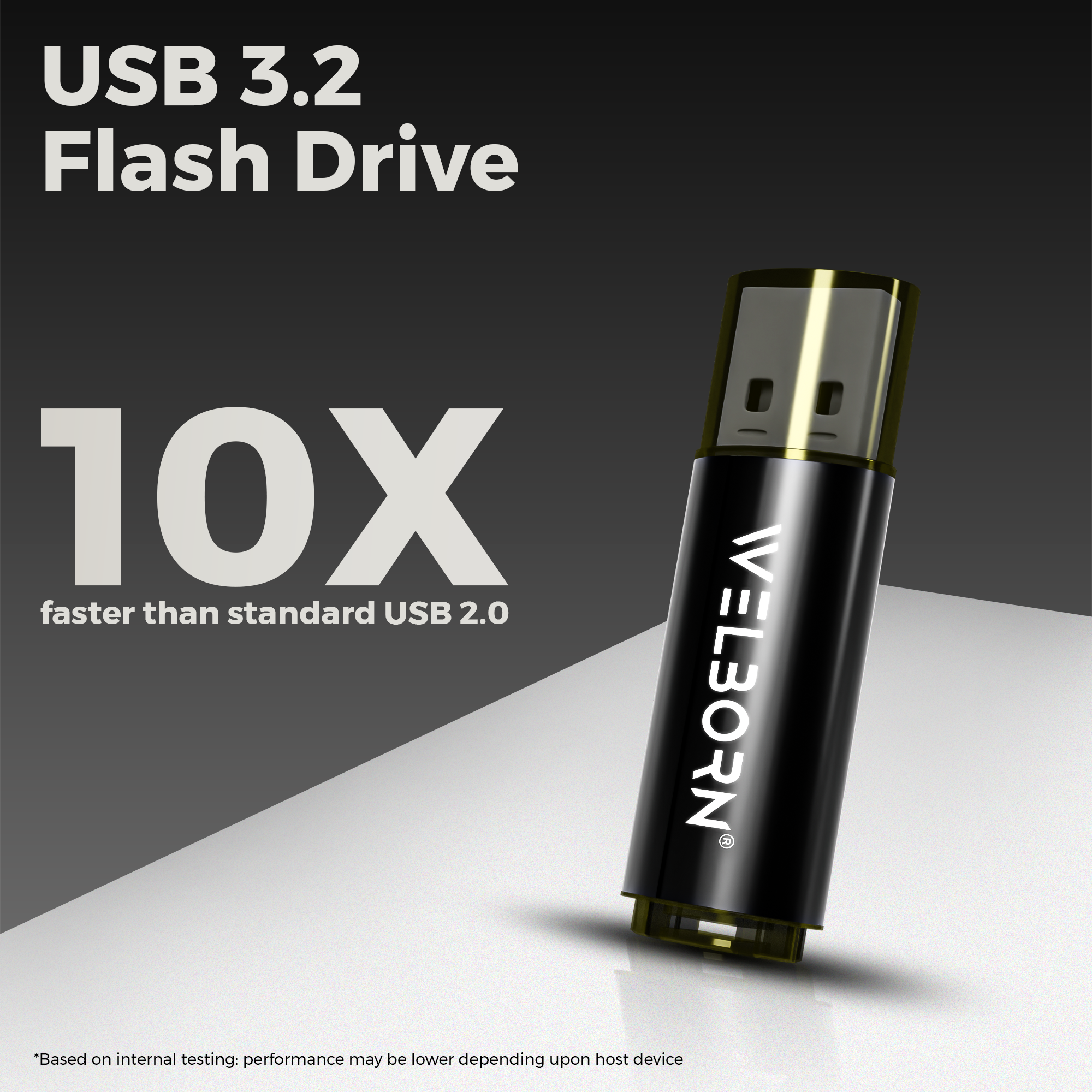 Welborn USB 3.2 Gen 1 Metal Flash Drive – Fast Transfer Speed, Magnetic Body, Temperature/X-Ray Protection, for Phone, Tablet & Laptop