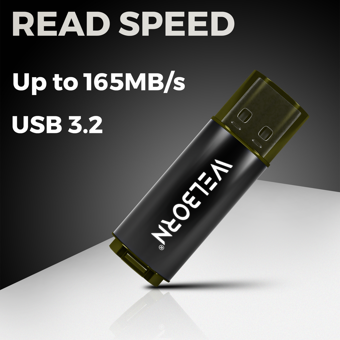 Welborn USB 3.2 Gen 1 Metal Flash Drive – Fast Transfer Speed, Magnetic Body, Temperature/X-Ray Protection, for Phone, Tablet & Laptop