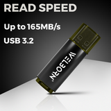 Welborn USB 3.2 Gen 1 Metal Flash Drive – Fast Transfer Speed, Magnetic Body, Temperature/X-Ray Protection, for Phone, Tablet & Laptop