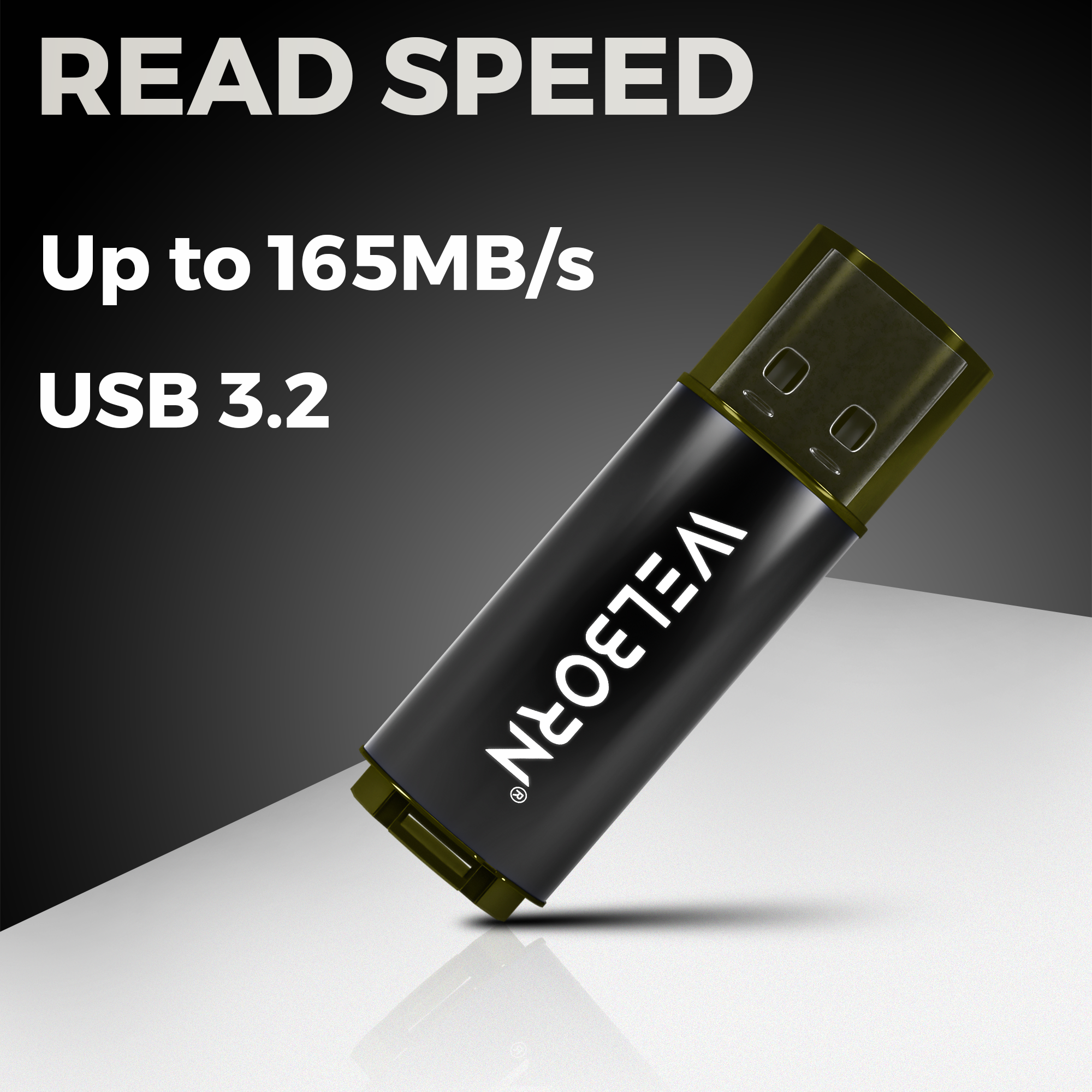 Welborn USB 3.2 Gen 1 Metal Flash Drive – Fast Transfer Speed, Magnetic Body, Temperature/X-Ray Protection, for Phone, Tablet & Laptop