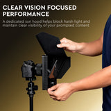 WELBORN 10-Inch Teleprompter for Smartphone, DSLR & Mirrorless Cameras | Bluetooth Remote | Magnetic Phone Holder | Android/iOS Compatible | 9 Lens Adapter Rings