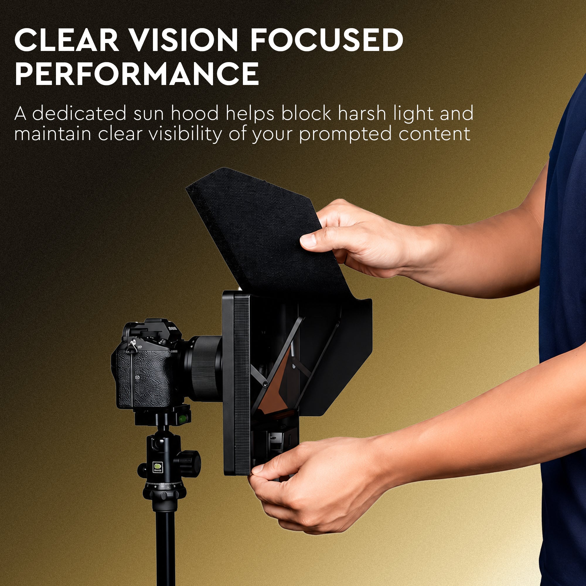 WELBORN 10-Inch Teleprompter for Smartphone, DSLR & Mirrorless Cameras | Bluetooth Remote | Magnetic Phone Holder | Android/iOS Compatible | 9 Lens Adapter Rings