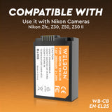 Welborn Camera Battery for Nikon EN-EL25 Battery Compatible with Nikon Z50 and Z Series Cameras