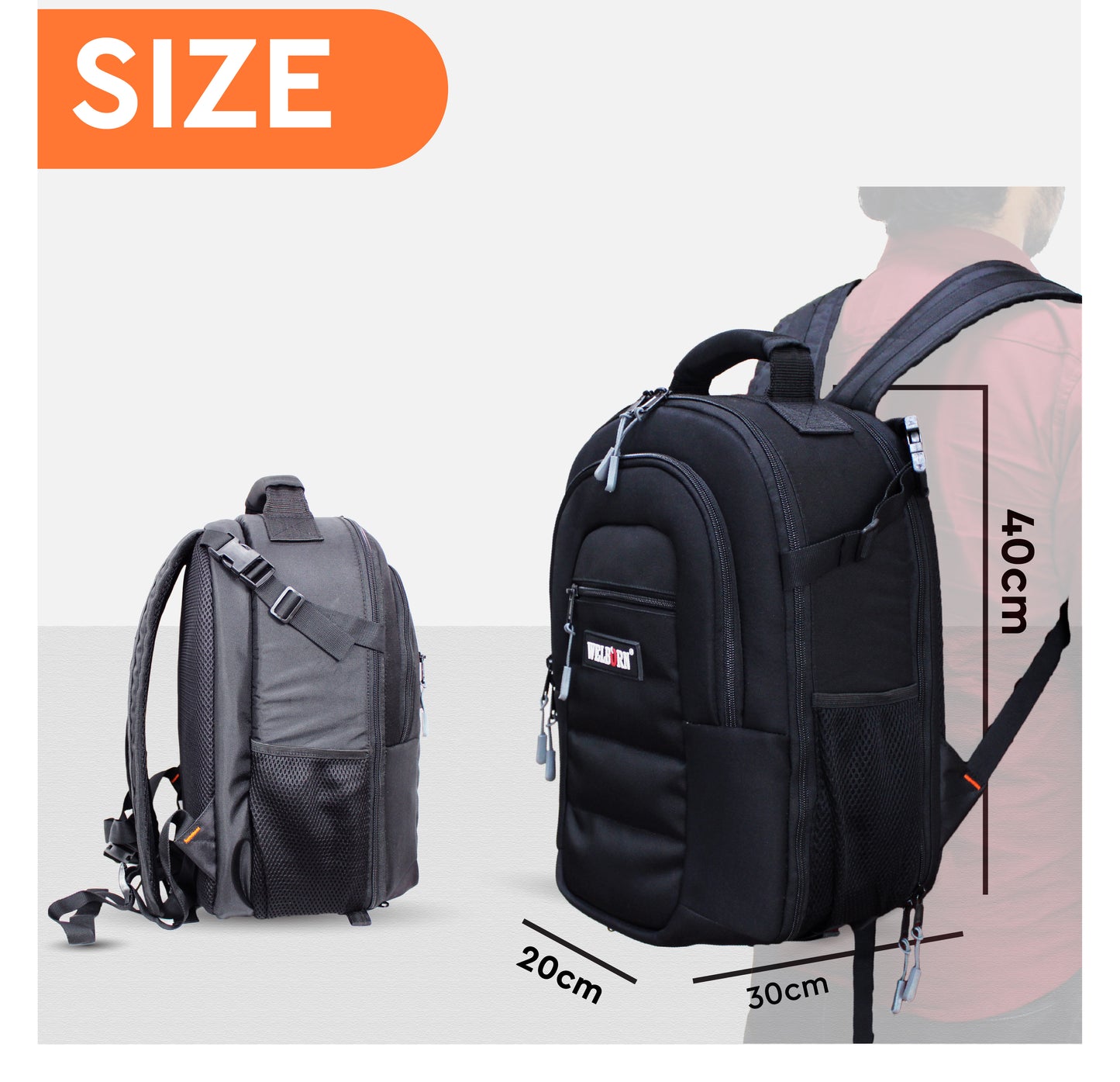 WELBORN Camera Bag (B05) for Photography Travel – Padded Protective Camera Shoulder Bag