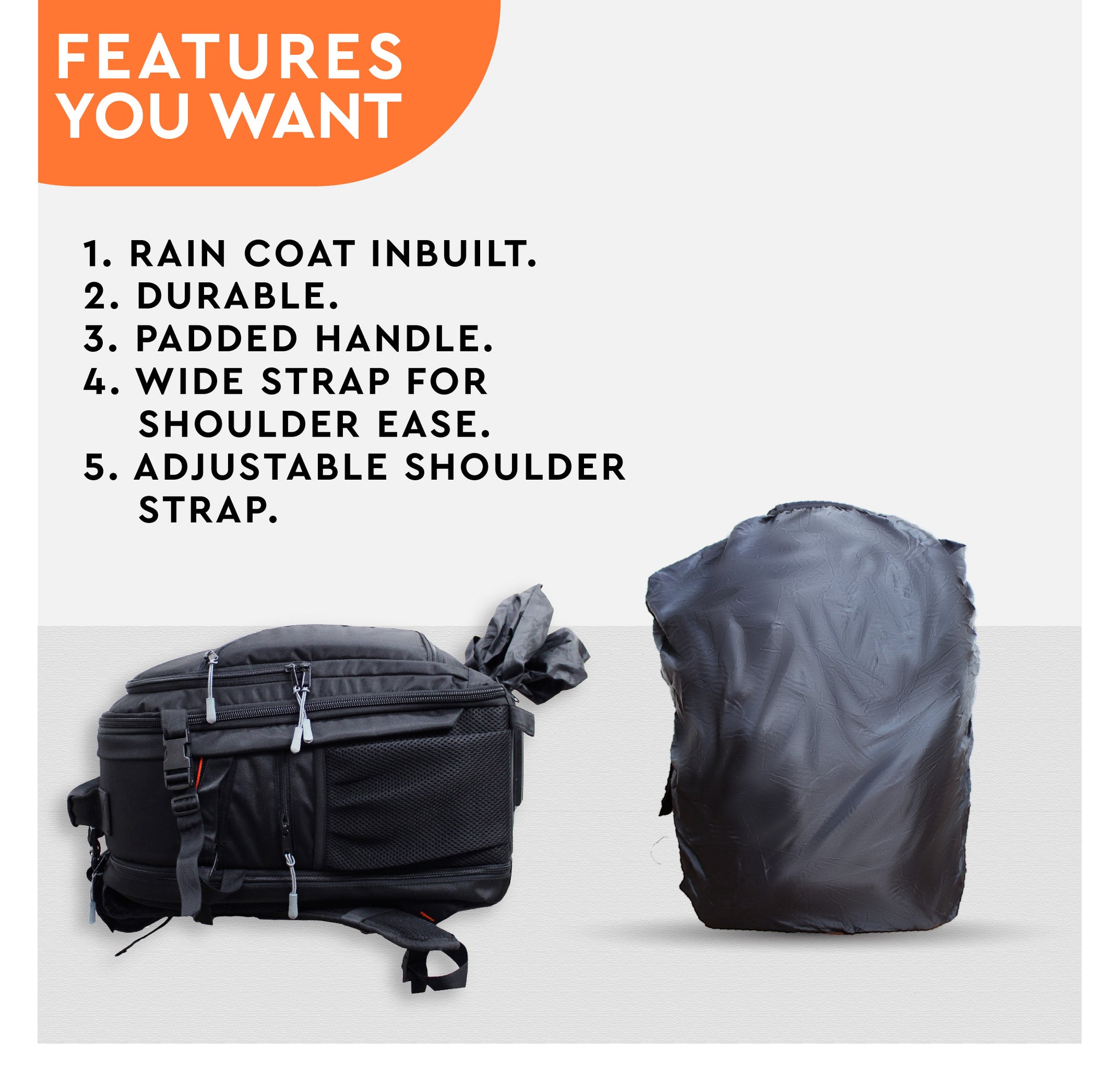 WELBORN Camera Bag (B05) for Photography Travel – Padded Protective Camera Shoulder Bag