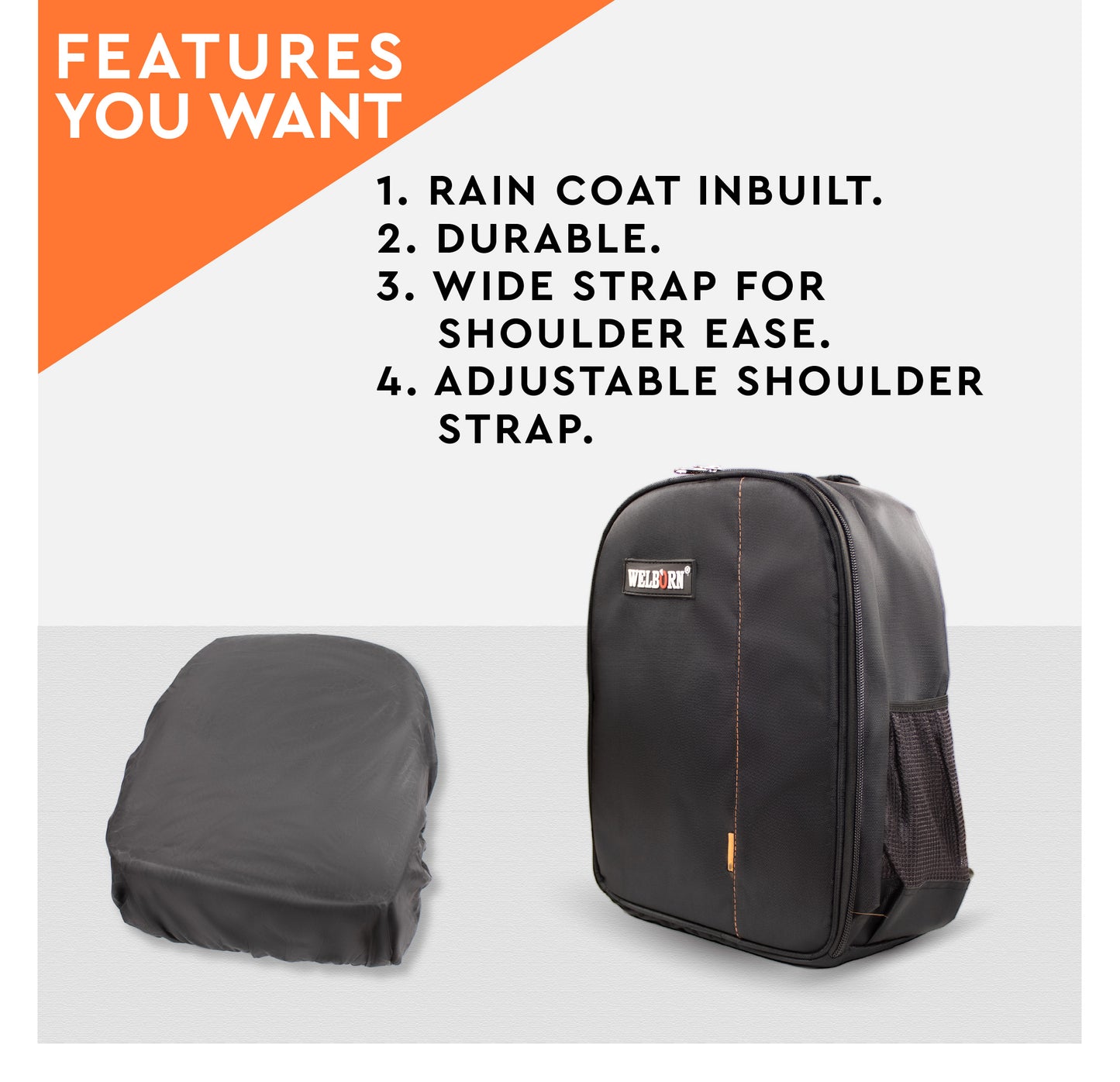 WELBORN Camera Bag (B03) – Protective Carry Case for DSLR, Mirrorless Cameras & Lenses