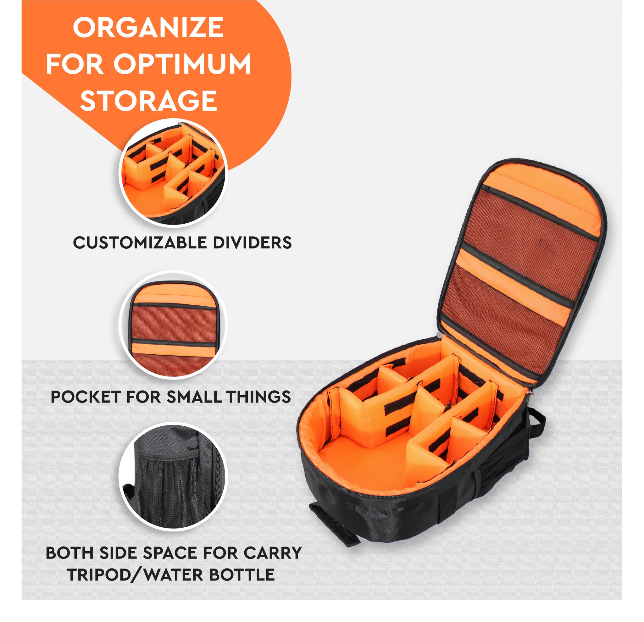 WELBORN Camera Bag (B03) – Protective Carry Case for DSLR, Mirrorless Cameras & Lenses