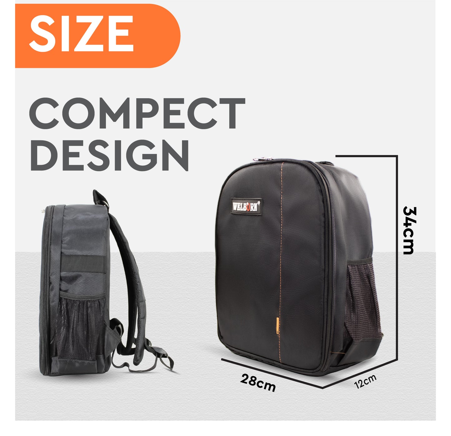 WELBORN Camera Bag (B03) – Protective Carry Case for DSLR, Mirrorless Cameras & Lenses