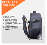 WELBORN Camera Bag B09 with Wheels & Trolley Handle – Travel Case for DSLR Cameras & Lenses