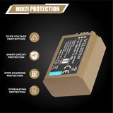 Welborn NP-FW50 (1800 mAh) Platinum Lithium-ion Battery with C Type USB Charging Port Compatible with Sony Alpha A3000 A5000 A5100 A6000 A6300 A6500 A7 to A55 RX10 RX10II RX10 IV NEX-3/5/7 Series