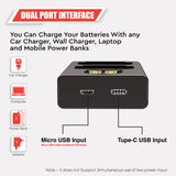 WELBORN NP-FZ100 Dual Battery and Charger Combo Pack for Sony NP-FZ100 Battery - Compatible with Sony Alpha A1 A7 III A7 IV A7C A7C II