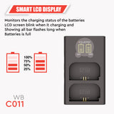 WELBORN LP-E6N Dual Battery and Charger Combo for Canon EOS 5D Mark II III IV 5DS 5DS R 6D 60D 6D Mark II