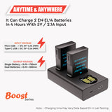 WELBORN EN-EL14 Dual Battery & Charger Combo