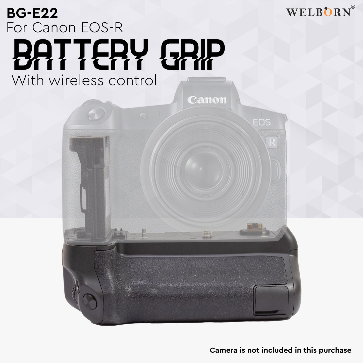 Welborn WB-BG-BGE22 Battery Grip for Canon EOS R – Enhance Your Shooting Experience