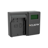 WELBORN LCD Camera Battery Charger for Panasonic Camera Battery BLF19 Compatible With Panasonic Lumix GH3, GH4, GH5, G9 Cameras