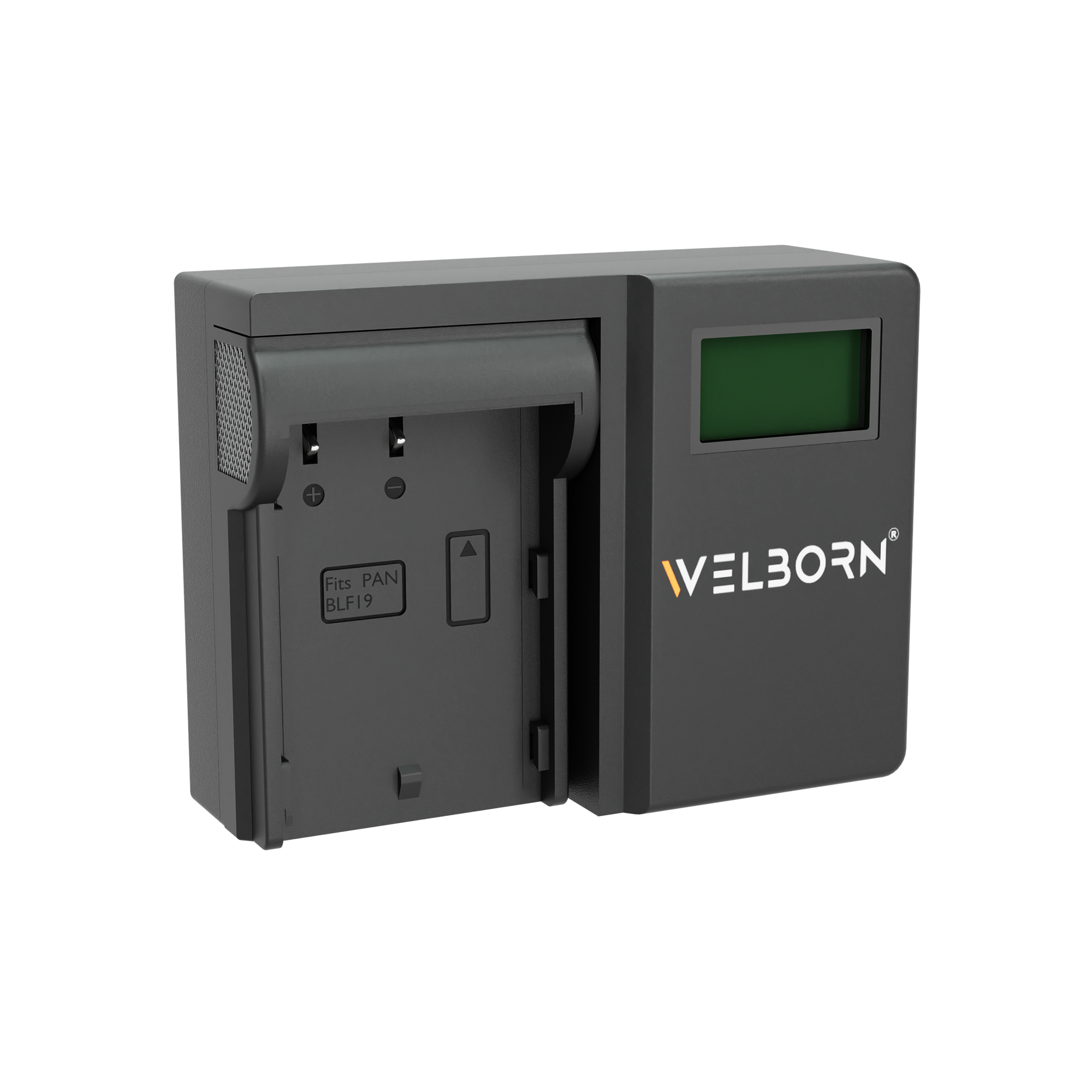 WELBORN LCD Camera Battery Charger for Panasonic Camera Battery BLF19 Compatible With Panasonic Lumix GH3, GH4, GH5, G9 Cameras