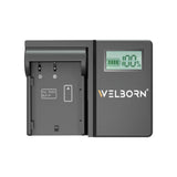 WELBORN LCD Camera Battery Charger for Panasonic Camera Battery BLF19 Compatible With Panasonic Lumix GH3, GH4, GH5, G9 Cameras