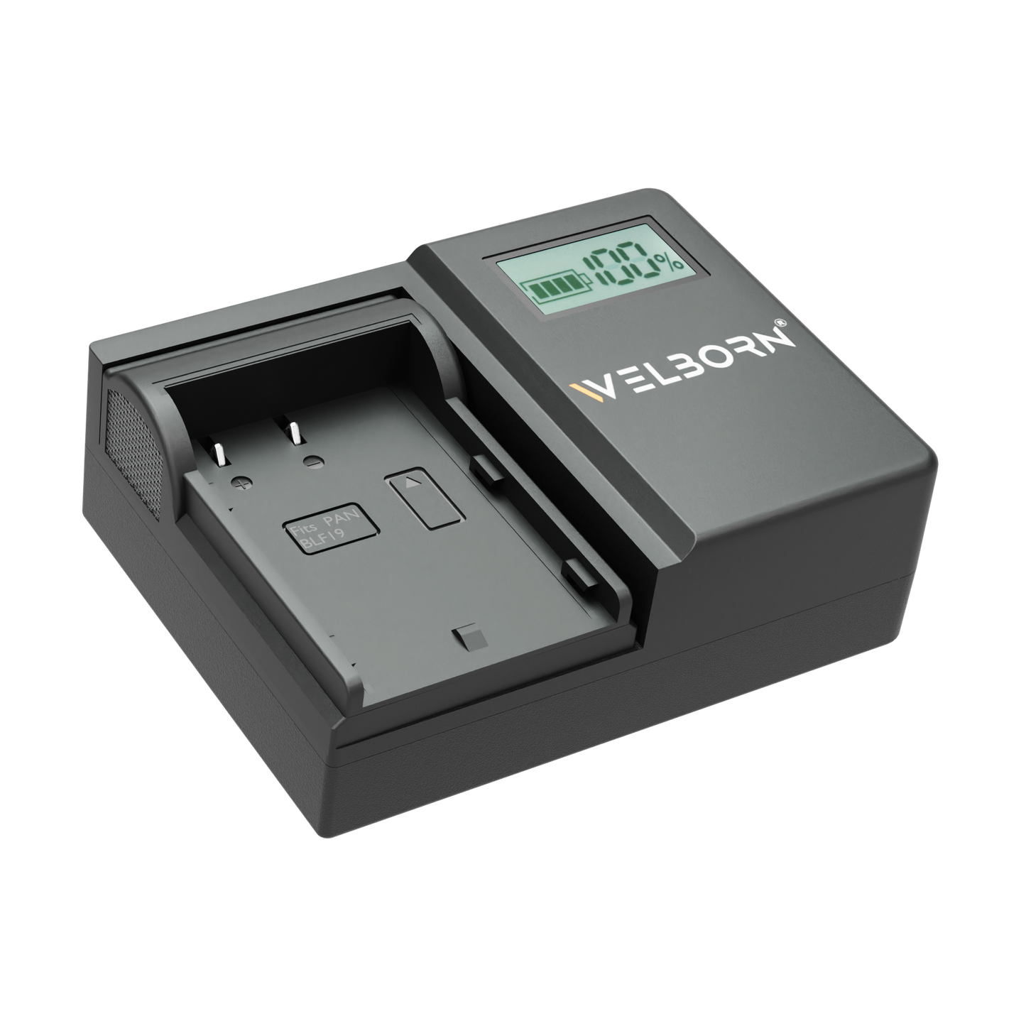 WELBORN LCD Camera Battery Charger for Panasonic Camera Battery BLF19 Compatible With Panasonic Lumix GH3, GH4, GH5, G9 Cameras