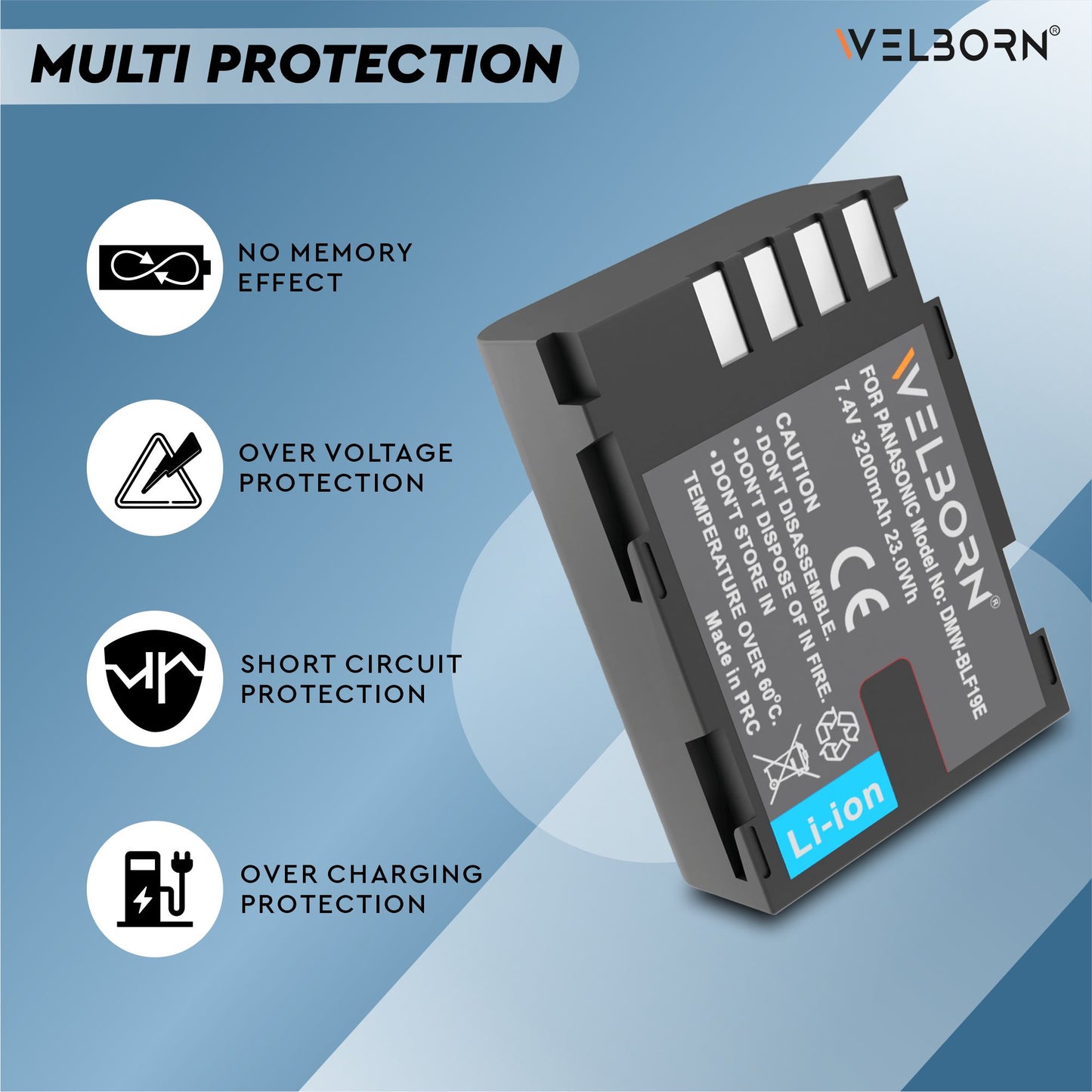 WELBORN BLF19 Platinum Rechargeable Battery for Panasonic Cameras – Professional Power for Creators