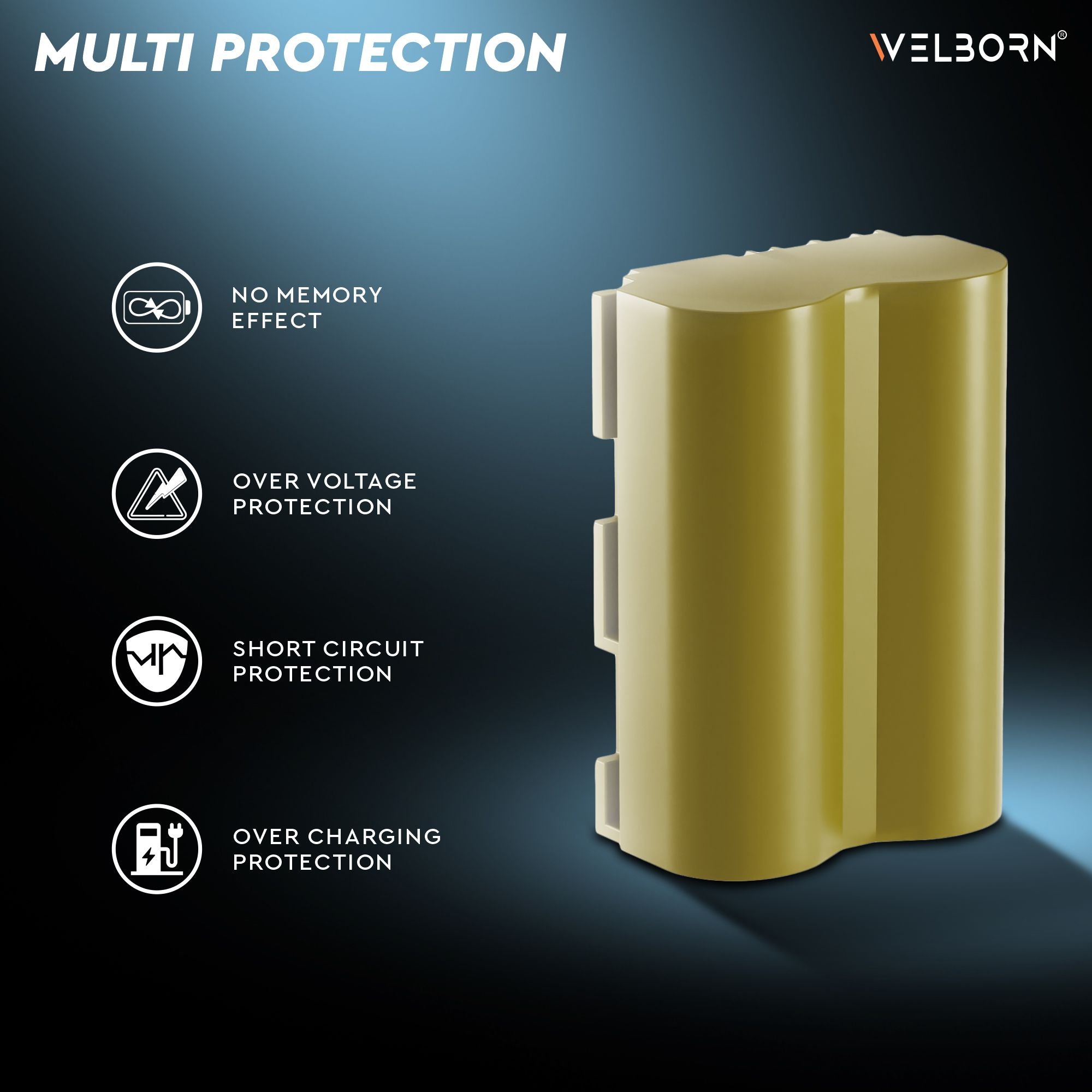 Welborn Camera Battery for Canon BP-511 (2800 mAh) Rechargeable Battery Pack Compatible with Canon EOS 50D; EOS 5D Mark 1; EOS 10; EOS 10D; EOS 20D; EOS 300D; EOS 30D; EOS 40D; EOS 50D