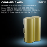 Welborn Camera Battery for Canon BP-511 (2800 mAh) Rechargeable Battery Pack Compatible with Canon EOS 50D; EOS 5D Mark 1; EOS 10; EOS 10D; EOS 20D; EOS 300D; EOS 30D; EOS 40D; EOS 50D