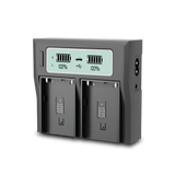 Welborn Dual LCD Camera Battery Charger for Sony BP-U60 Battery Compatiable with Sony NEX-FS700, PMW-100 to PMW-300, PMW-EX1 to PXW-Z190V, PXW-Z280.
