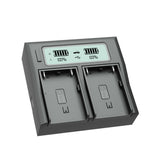 Welborn Dual LCD Camera Battery Charger for Sony BP-U60 Battery Compatiable with Sony NEX-FS700, PMW-100 to PMW-300, PMW-EX1 to PXW-Z190V, PXW-Z280.