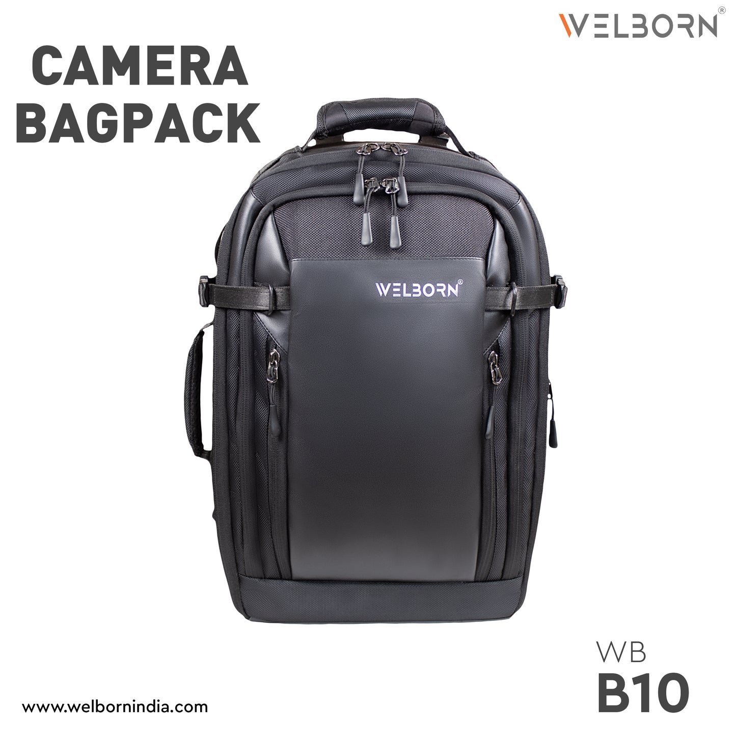 WELBORN Camera Bag (B10) for Photographers – Compact Padded Camera Carry Solution