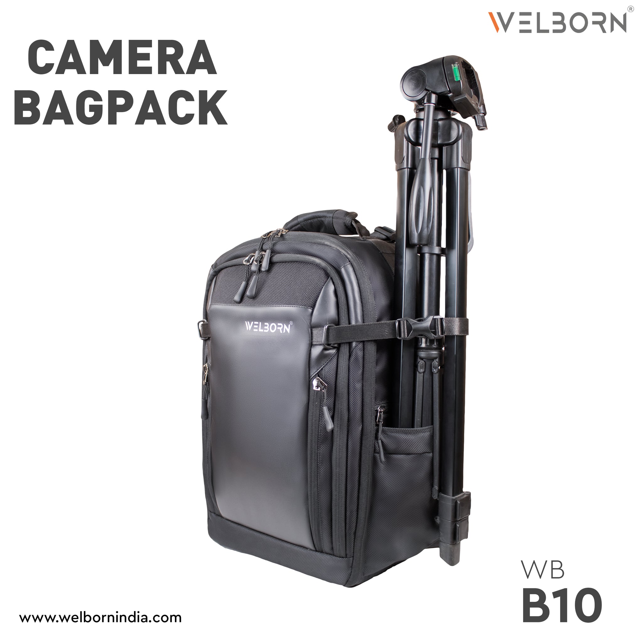 WELBORN Camera Bag (B10) for Photographers – Compact Padded Camera Carry Solution