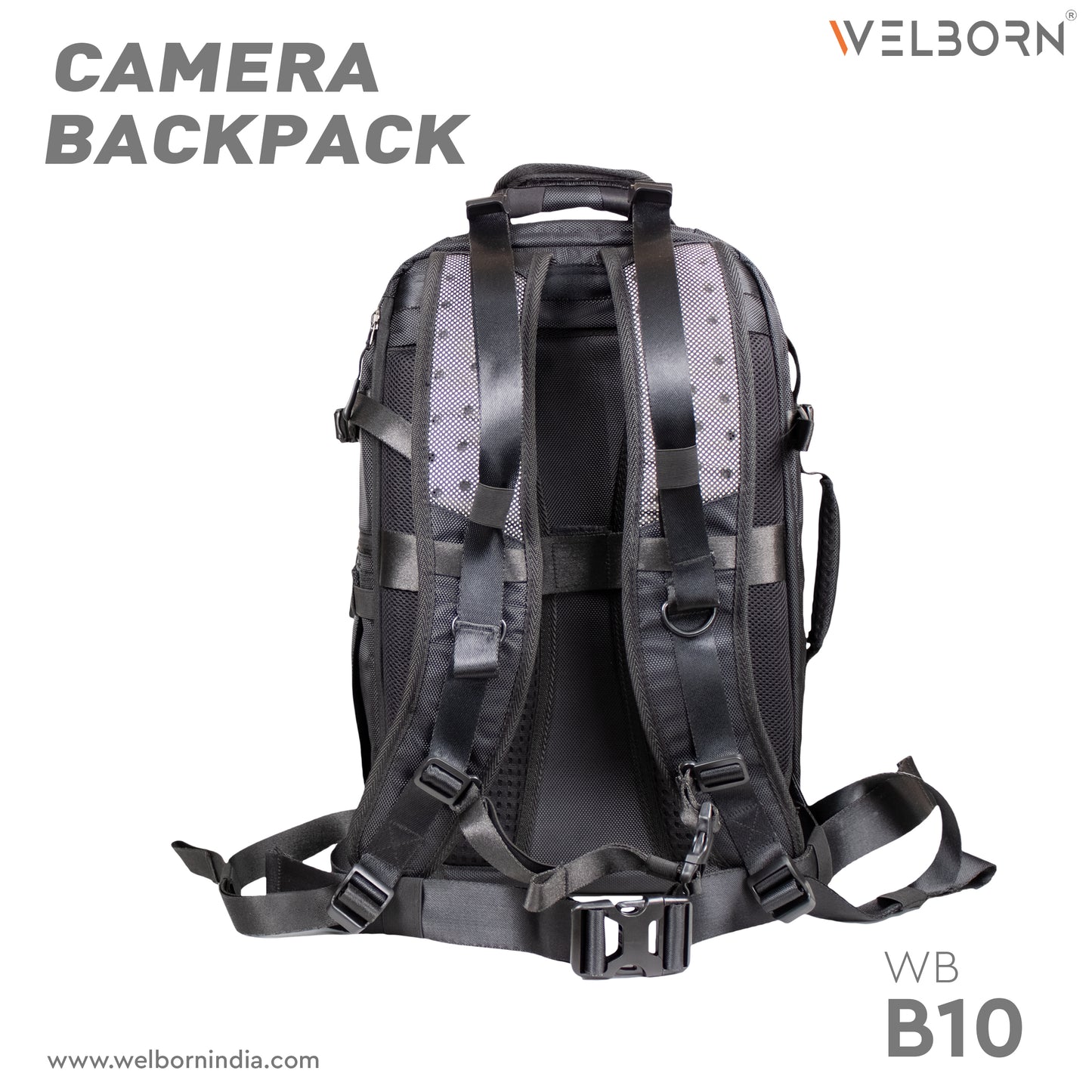 WELBORN Camera Bag (B10) for Photographers – Compact Padded Camera Carry Solution