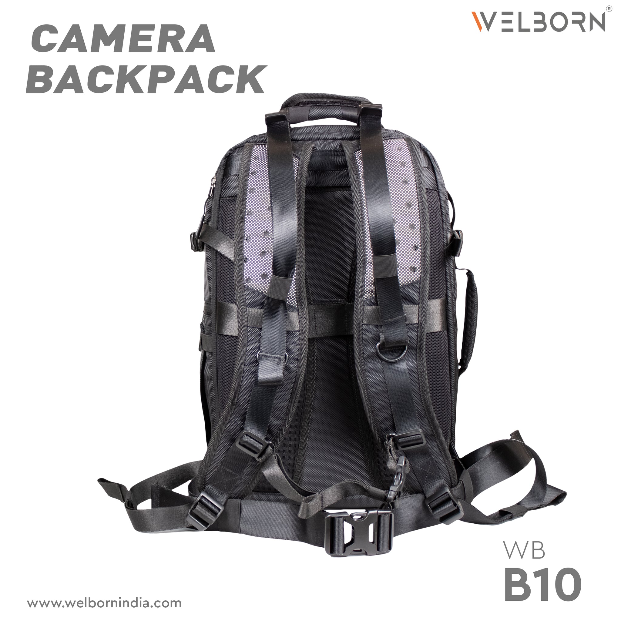 WELBORN Camera Bag (B10) for Photographers – Compact Padded Camera Carry Solution