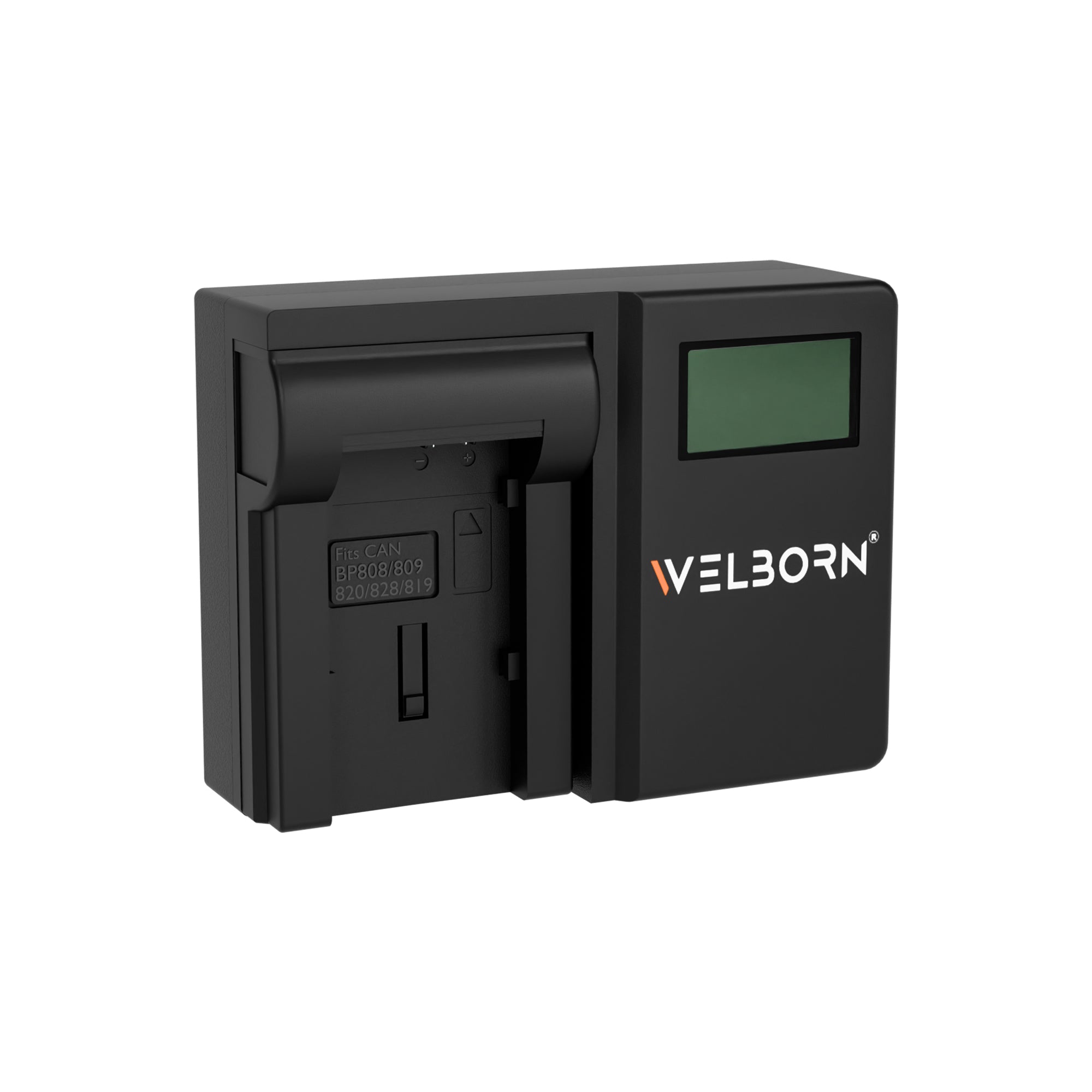 WELBORN LCD Camera Battery Charger for Canon Camera Battery BP-828 Compatible With Canon Vixia HF G30, HF G40, HF G21 Camcorders
