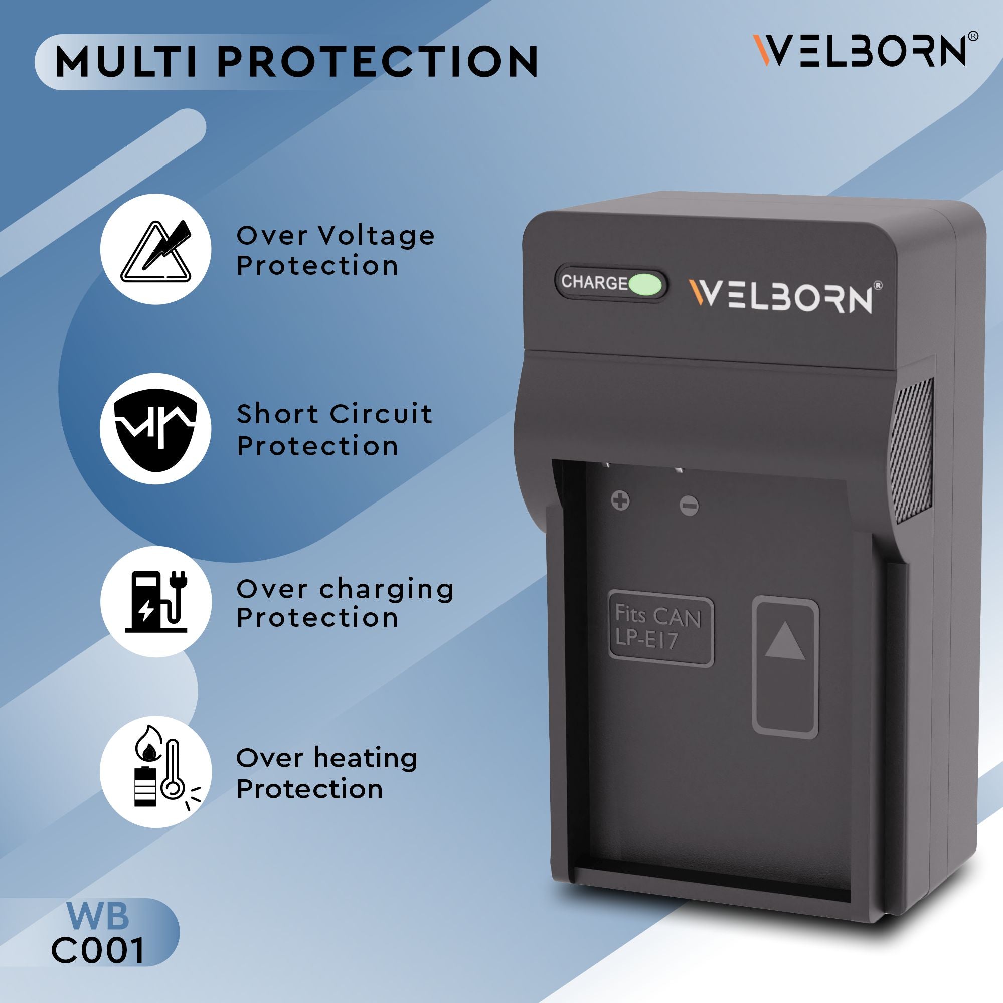 Welborn Camera Battery Charger for Canon LP-E17 Battery Compatible with Canon EOS M3 - M100 EOS RP - RP RF EOS Rebel SL2 - Rebel SL3 EOS Rebel T6i - Rebel T8i EOS 77D - 800D EOS M3 - M6, EOS R8 - R50