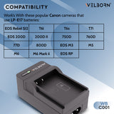 Welborn Camera Battery Charger for Canon LP-E17 Battery Compatible with Canon EOS M3 - M100 EOS RP - RP RF EOS Rebel SL2 - Rebel SL3 EOS Rebel T6i - Rebel T8i EOS 77D - 800D EOS M3 - M6, EOS R8 - R50