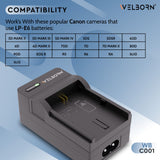 Welborn Camera Battery Charger for Canon LP-E6 / LPE6N / LP-E6NH Battery Compatible with Canon EOS 5D Mark II - 5D Mark IV, EOS 5DS - EOS 6D, 6D Mark II, EOS 7D - 7D Mark II, EOS 60D - EOS 80D, XC10 R5 - R6 II