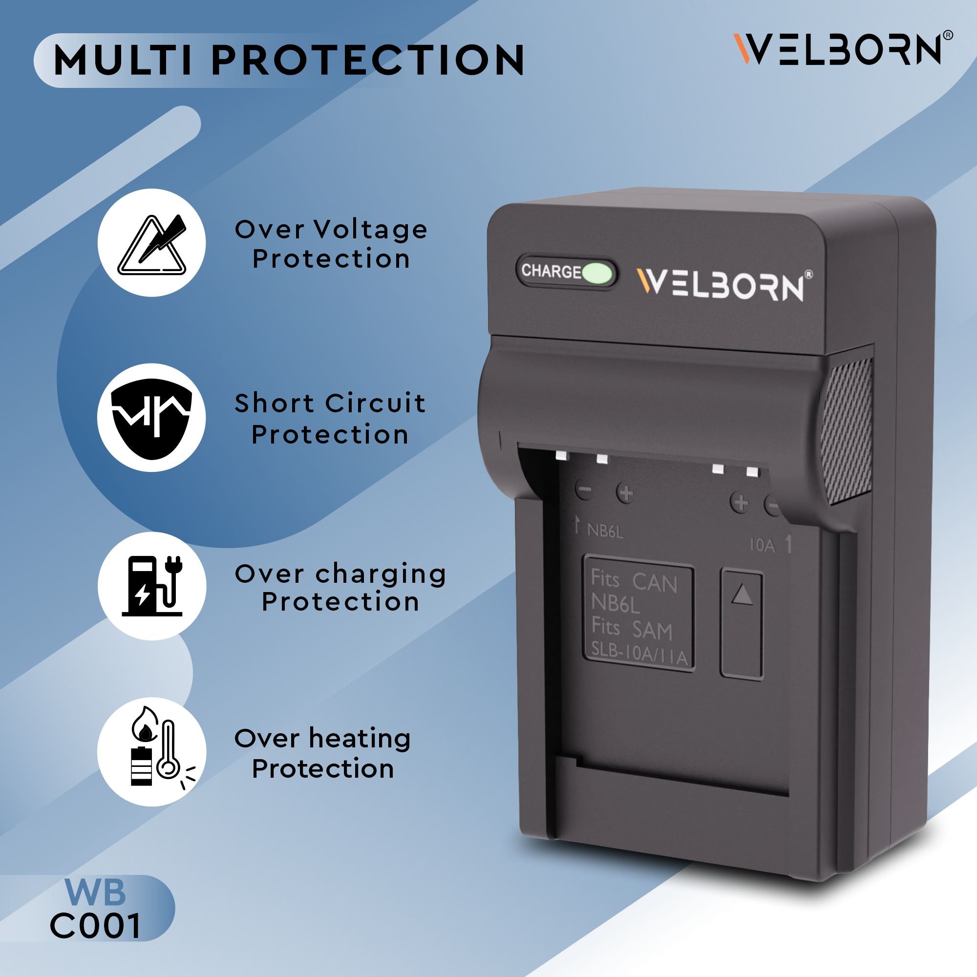 Welborn High-Speed Battery Charger for NB-6L | Smart & Safe Camera Charger