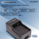 Welborn Camera Battery Charger for Canon Camera Battery NB-8L Compatible with Canon PowerShot A2200, A3000, A3100, A3200, A3300 Cameras