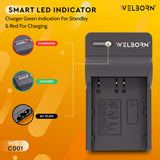 Welborn Camera Battery Charger for Nikon EN-EL3 Battery Compatible with Nikon D50, D70, D80, D90, D100, D200, D300 Cameras