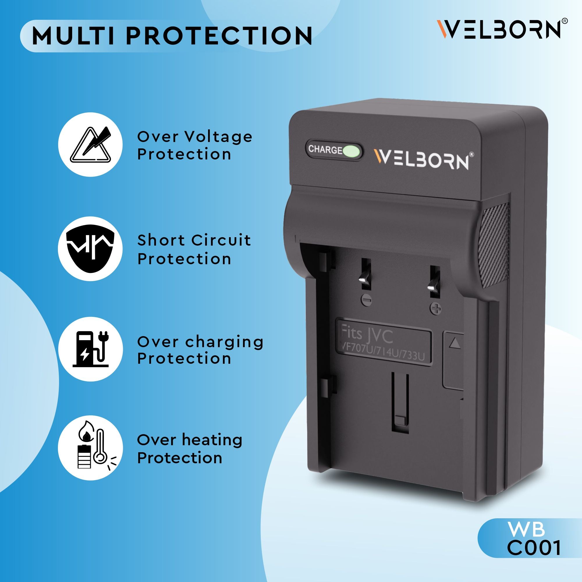 WELBORN BN-VF733  Platinum Lithium-ion Battery Compatible with GR-D350, GR-D370, GR-D395, GR-D396, GR-D650, GR-DF450, GZ-MG21, GZ-MG27, GZ-MG30, GZ-MG37, GZ-MG57, GZ-MG77
