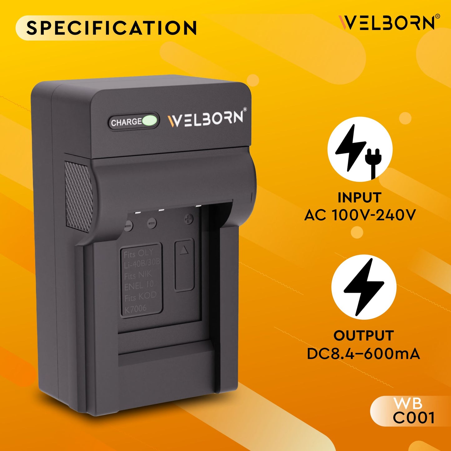 Welborn Camera Battery Charger for EN-EL10 | Compact & Efficient Power Adapter