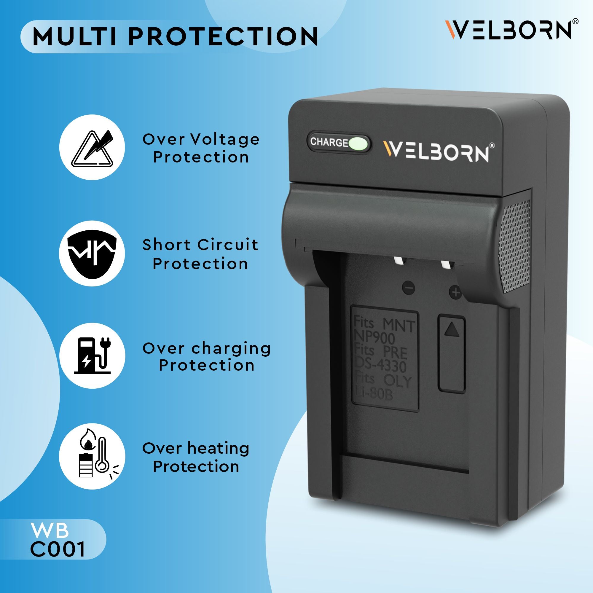 Welborn Camera Battery Charger for Sony Camera Battery NP-900 Compatible with Sony Camcorders & Video Cameras