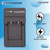 Welborn Camera Battery Charger for Camera Battery LI-40B/ 42B Compatible with Digital Cameras