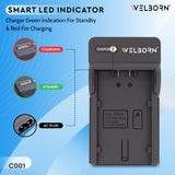 Welborn Camera Battery Charger for D54 Battery Compatible with Panasonic Digital Camera Batteries
