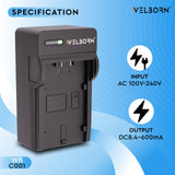 Welborn Fast Battery Charger for VBD58 | Professional Camcorder Charging Adapter