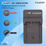 Welborn Camera Battery Charger for Panasonic VBG6 Battery Compatible with HDCHS300,TM300,HS250,SD100,HS20 AGHMC40,HMC150 HDC-SD600,SD700 SDRH40-SDRH90,SD20,SD9,HS9,SX5,AG-AC7,AC160A,AG-HMC40-AG-HMC153