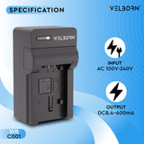 Welborn  Camera Battery Charger for Panasonic Camera Battery VW-VBK360 Compatible with Panasonic Camcorders