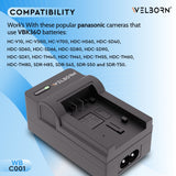 Welborn  Camera Battery Charger for Panasonic Camera Battery VW-VBK360 Compatible with Panasonic Camcorders