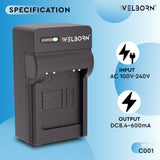 Welborn Camera Battery Charger for Samsung Camera Battery SLB-10A Compatible with Samsung Digital Cameras